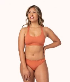 Wearlively The Seamless Racerback Bralette Bundle: Terracotta/Harbor Green Bras