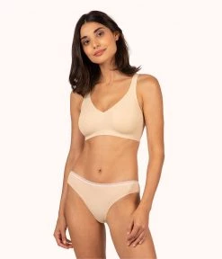 Wearlively Bras The Sleek Crossback Bralette Bundle: Toasted Almond/Jet Black