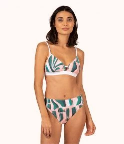 Wearlively The Bralette & High Waist Swim Bundle - Print: Paint Brush Categories
