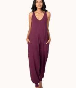 Wearlively All-Day Jumpsuit: Plum