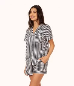 Wearlively Categories The All-Day Short Sleeve Shirt - Print: Mini Stripe Print