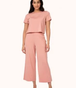Wearlively The All-Day Wide Leg Pant: Shell Pink Categories