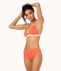 Wearlively The Bralette: Coral/White