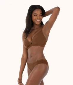 Wearlively The Busty Bralette: Rich Clay