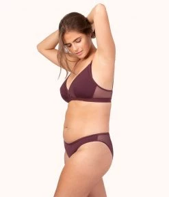 Wearlively The Busty Maternity Bralette: Plum