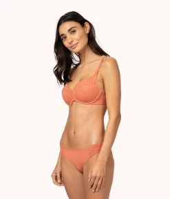 Wearlively The Lace No-Wire Push-Up: Terracotta