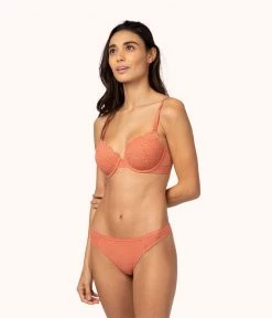 Wearlively The Lace T-Shirt Bra: Terracotta Bras