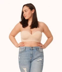 Wearlively No-Wire Strapless Bra Bundle: Jet Black/Toasted Almond