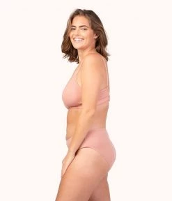 Wearlively Bras The Ribbed Busty Bralette: Shell Pink