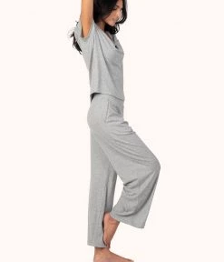 Wearlively The Ribbed Lounge Pant: Heather Gray Categories