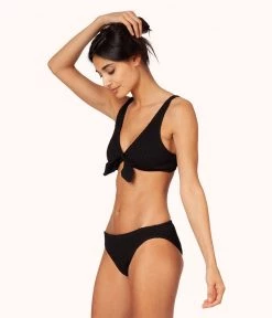 Wearlively Categories The Ruched Bikini: Jet Black