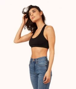 Wearlively Bras The Seamless Racerback Bralette: Jet Black