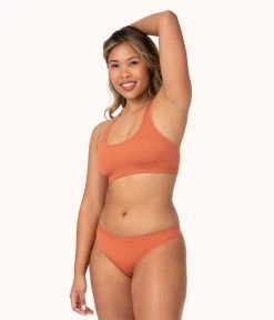 Wearlively The Seamless Racerback Bralette: Terracotta Bras