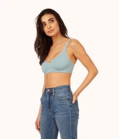 Wearlively The Skinny-Strap Seamless Bralette: Sky Blue Bras 8 Wearlively The Skinny-Strap Seamless Bralette: Sky Blue Bras
