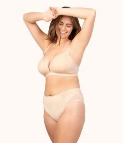 Wearlively The Smooth Lace Busty Bralette: Toasted Almond