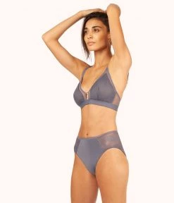 Wearlively Categories The Smooth Lace High Waist Bikini: Smoke