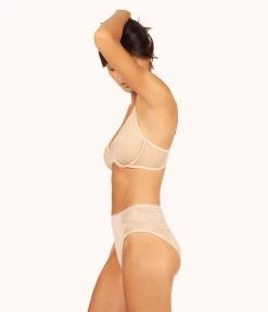 Wearlively The Smooth Lace High Waist Bikini: Toasted Almond Categories