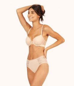 Wearlively The Smooth Lace T-Shirt Bra: Toasted Almond Bras