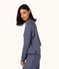 Wearlively The Terry-Soft Sweatshirt: Deep Sky