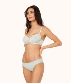 Wearlively Bras The Unlined Lace Bra: Seafoam