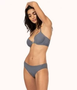 Wearlively Bras The Front Close T-Shirt Bra Trio: Jet Black/Toasted Almond/Smoke