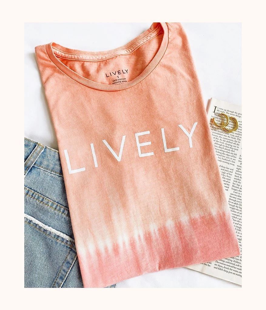 Wearlively Categories The LIVELY Dip Dye Tee: Sherbet Dip Dye