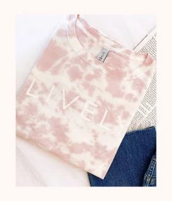 Wearlively The Tie Dye Crew Tee: Pink/White Categories
