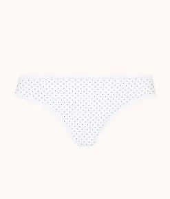 Wearlively Categories The Cotton Thong Bundle - Print: Mini Polka/Coral Stripe/Jet Black