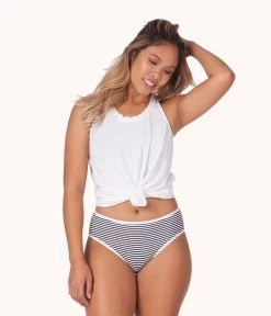 Wearlively The Cotton Brief Bundle: Heather Gray/Jet Black/Black/White Mini Stripe Categories