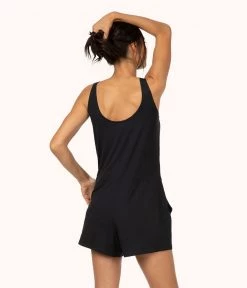 Wearlively The All-Day Lounge Romper: Jet Black