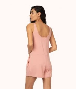 Wearlively The All-Day Lounge Romper: Shell Pink Categories
