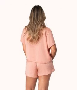 Wearlively The Boxer Lounge Tee: Shell Pink Categories