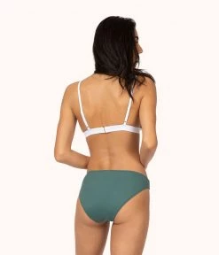 Wearlively The Bralette: Harbor Green/White