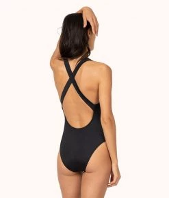 Wearlively The Crossback One Piece: Jet Black