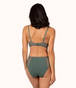 Wearlively Bras The Dot Mesh Unlined Bra: Harbor Green 11 Wearlively Bras The Dot Mesh Unlined Bra: Harbor Green