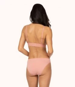 Wearlively Bras The Floral Lace Bralette: Shell Pink