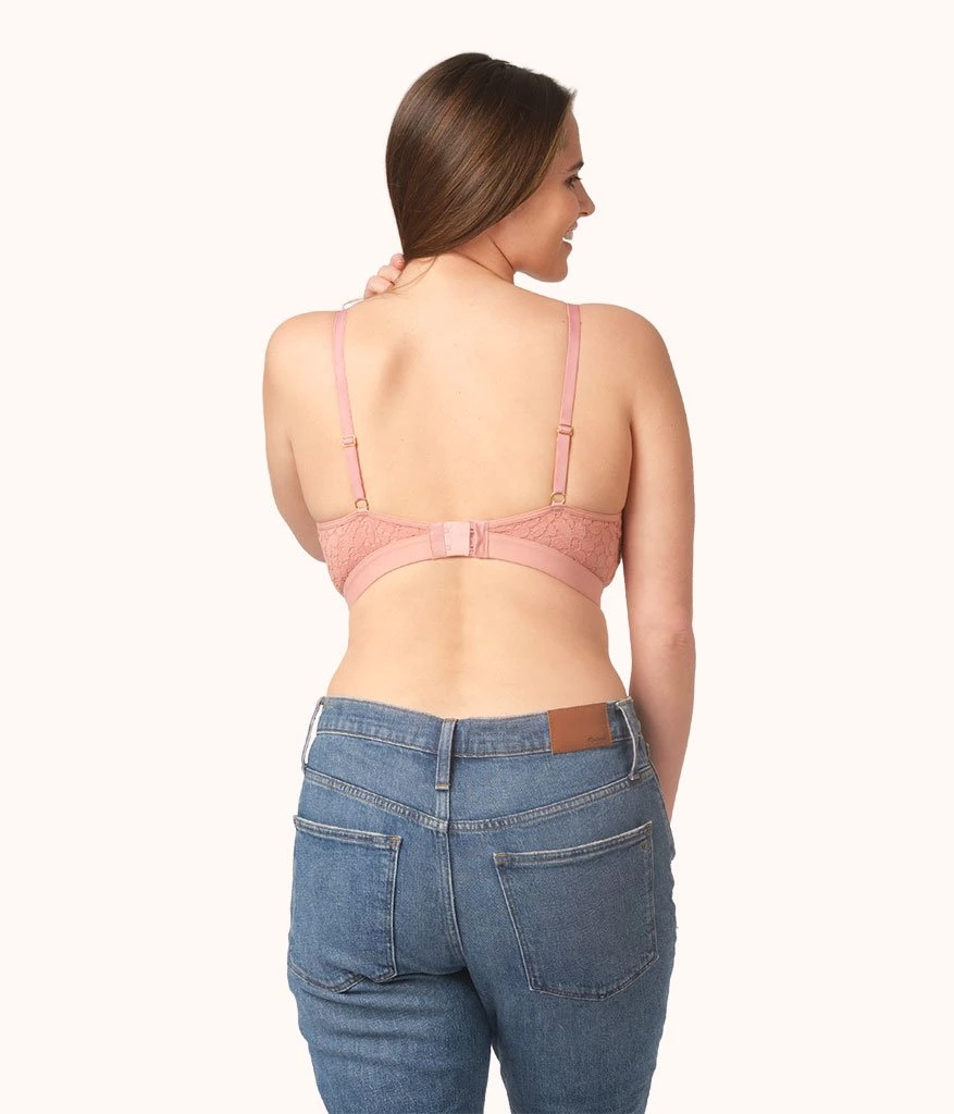 Wearlively The Floral Lace Busty Bralette: Shell Pink 5 Wearlively The Floral Lace Busty Bralette: Shell Pink