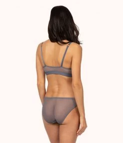 Wearlively Bras The Front Close No-Wire Bra: Smoke