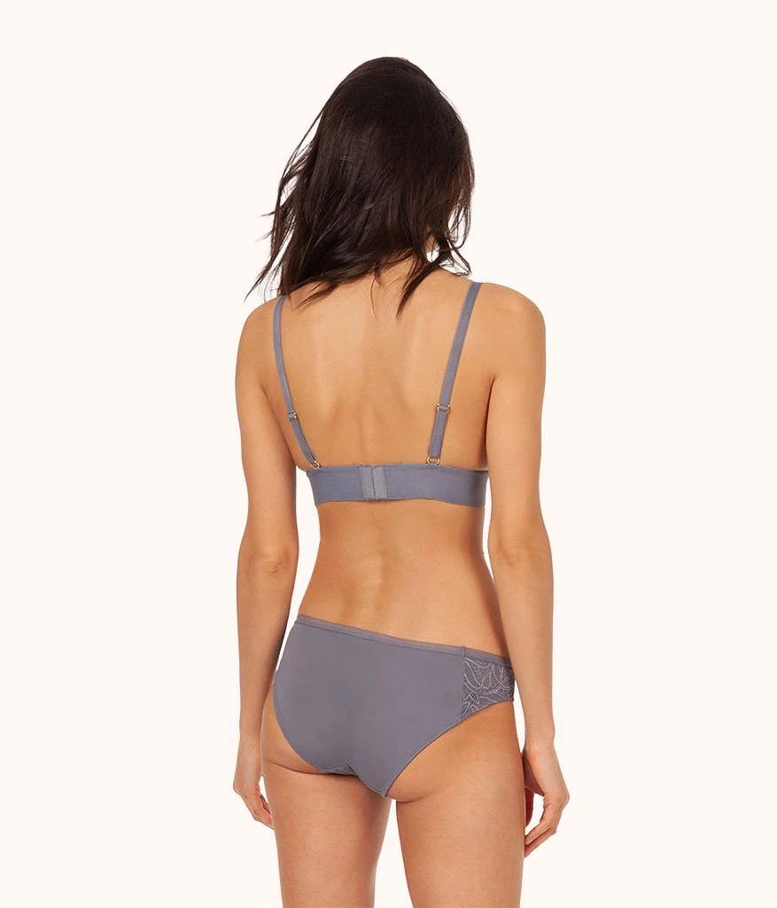 Wearlively The Long-Lined Lace Bralette: Smoke 5 Wearlively The Long-Lined Lace Bralette: Smoke