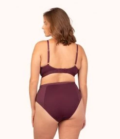 Wearlively The Luxe Trim Busty Bralette: Plum Bras