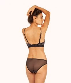 Wearlively The Mesh Back Bikini - Print: Painted Polka Categories