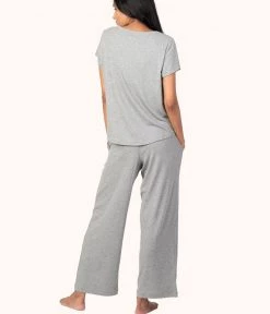Wearlively The Ribbed Lounge Pant: Heather Gray Categories