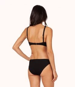 Wearlively Categories The Ruched Bikini: Jet Black