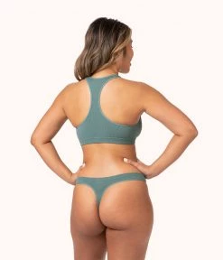 Wearlively Bras The Seamless Racerback Bralette: Harbor Green