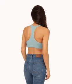 Wearlively The Seamless Racerback Bralette: Sky Blue