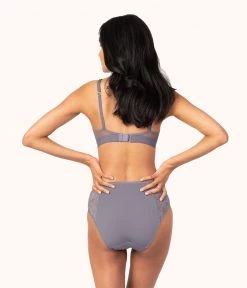 Wearlively Bras The Smooth Lace Bralette: Smoke