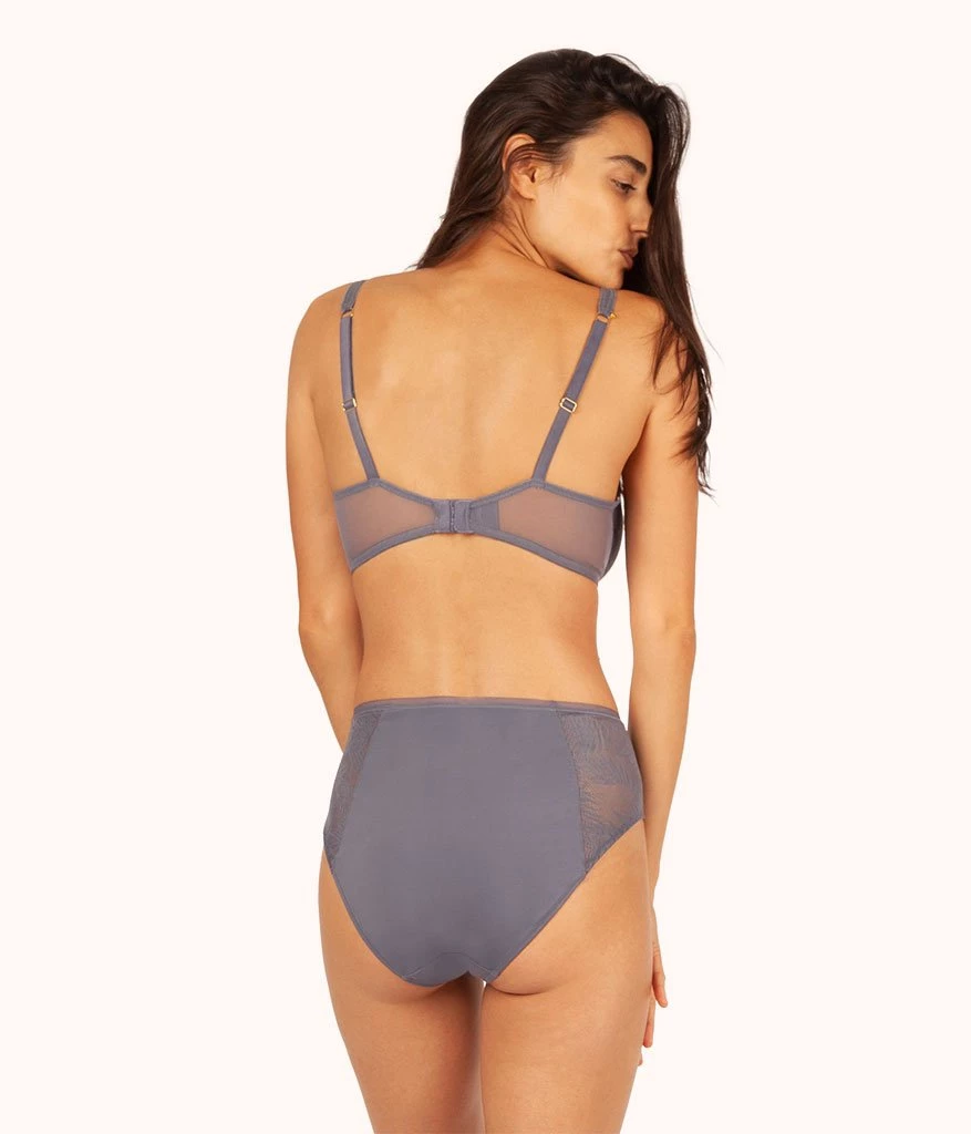 Wearlively The Smooth Lace Plunge Bra: Smoke 5 Wearlively The Smooth Lace Plunge Bra: Smoke