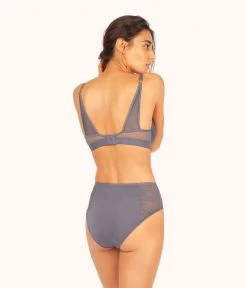 Wearlively Bras The Smooth Lace T-Shirt Bra: Smoke 11 Wearlively Bras The Smooth Lace T-Shirt Bra: Smoke