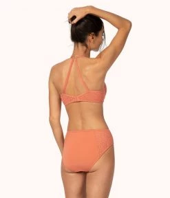 Wearlively Bras The Unlined Lace Bra: Terracotta