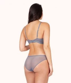 Wearlively The Plunge Mesh Bra: Smoke 10 Wearlively The Plunge Mesh Bra: Smoke